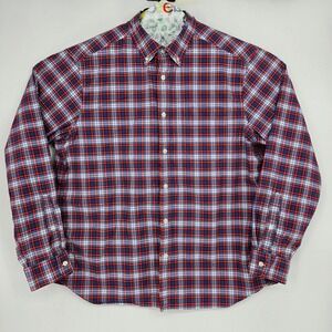 Vineyard Vines Shirt Mens XL OTG Brrr On The Go Performance Blue Red Plaid
